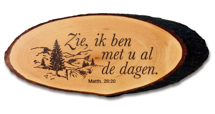Boomschijf zie Ik ben met u