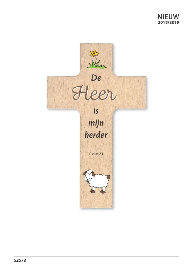 Houten kruisje de Heere is mijn Herder