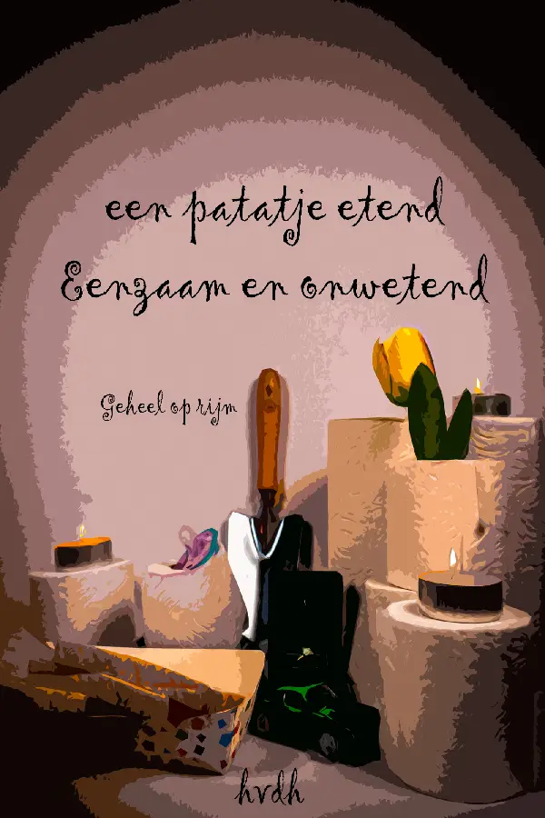 Een patatje etend, eenzaam en onwetend