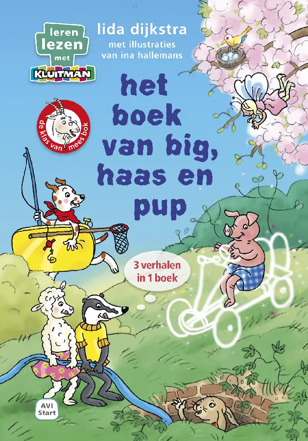 Boek van big, haas en pup