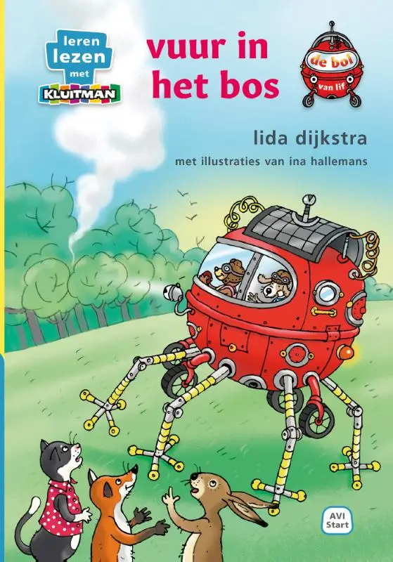 de bol. vuur in het bos