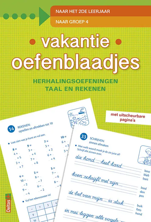 Vakantie oefenblaadjes 'naar groep 4'
