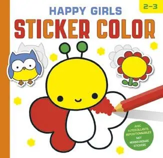 Happy girls sticker color (2-3 j.)